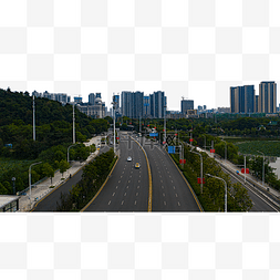 马路俯视图图片_武汉琴台街道