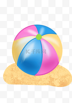 弹力球图片_卡通彩色小沙滩球