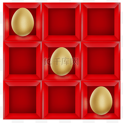 立体展柜和金蛋