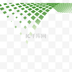 几何线条绿色图片_绿色曲线线条元素设计