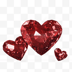 红色钻石3d立体元素