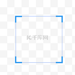 蓝色二维码图片_极简扫码素材