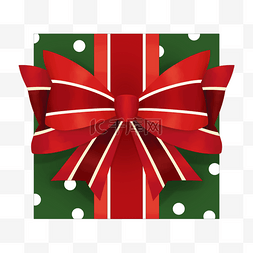 绿色蝴蝶结礼盒图片_华丽浓郁冬季圣诞礼盒红绿白色装