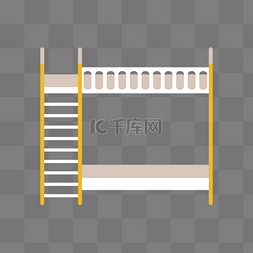 宿舍图片_学生宿舍上下床插画