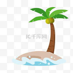 海岛上的鸟图片_海岛椰子树