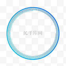 蓝色科技边框元素