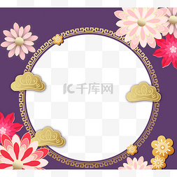 传统新年春节纹理边框装饰背景
