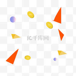 几何体图片_三角形几何体不规则漂浮装饰