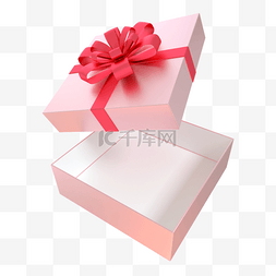 盖盒子图片_粉色3d开盖节日装饰礼盒