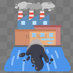 水资源污染场景图