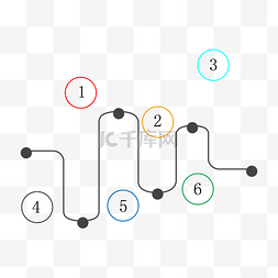 唯美图片_线条数字PPT图标