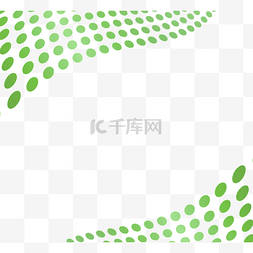 绿色圆点几何波点抽象元素