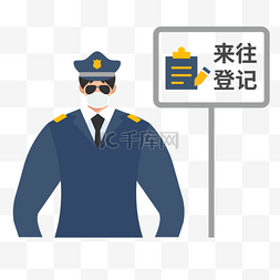 禁止进入警示牌图片_保安警察