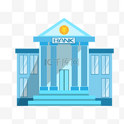 银行标点图片_蓝色金融银行