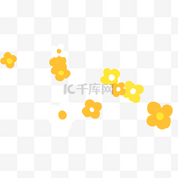 漂浮的树叶图片_黄色的漂浮的花朵