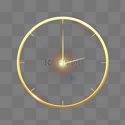 黄光效图片_金色感金色时间指针元旦时钟新年