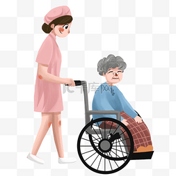 护士节图片_养老院养老老人医疗保险护士