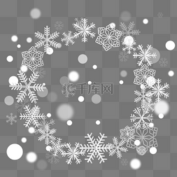 雪图片_圣诞节白色雪花边框