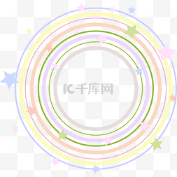 几何五角星图片_线条圆形五角星背景元素可爱底纹