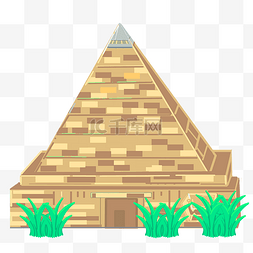 黄色三角形金字塔