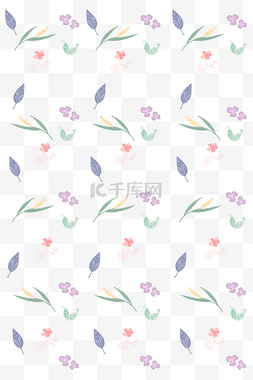 小清新花卉底纹图片_清新花卉印花壁纸背景