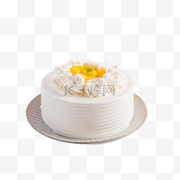 芒果蛋糕图片_粉色简约水果奶油生日蛋糕