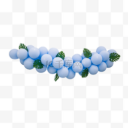 不规则几何活动图片_蓝色活动装饰气球