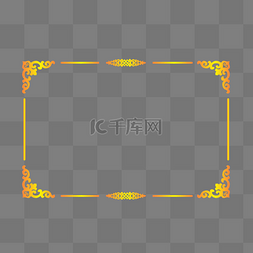 金色中国风发光边框