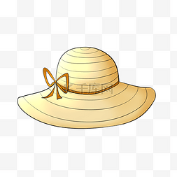 黄色草帽遮阳帽插图