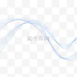 不规则图形波浪线条蓝色