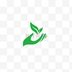手logo图片_手拿着树叶图标