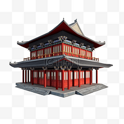 仿真古建png图