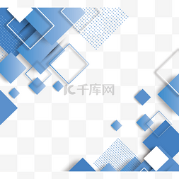 抽象方形几何图片_蓝色抽象方形级别业务边界