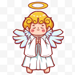 小天使丘比特图片_小天使在祈祷可爱
