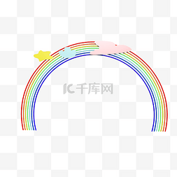 春天彩虹装饰图案