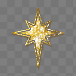 star法图片_金色闪耀八角christmas star