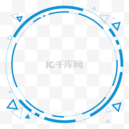 圆框科技框图片_蓝色科技线条圆框