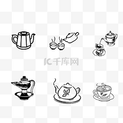 水墨茶文化茶具茶道