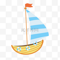 游蓝色泳圈图片_蓝色船帆木质帆船