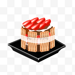 手绘爱情蛋糕插画