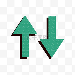 向上的箭头图标图片_卡通绿色的箭头符号