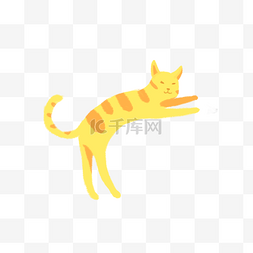 可爱猫咪慵懒图片_黄色的猫咪