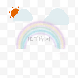 儿童图片_儿童场景彩虹太阳云朵