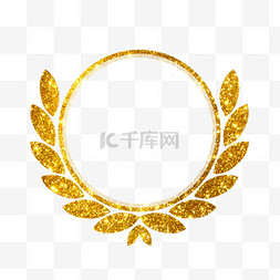 金色徽章装饰