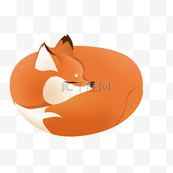 卡通睡觉的狐狸下载