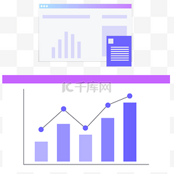 折线走势图图片_蓝色的商务走势图