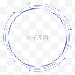 浅蓝色科技圆弧简约边框