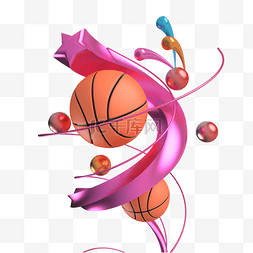 篮球仿真图片_篮球促销装饰图案