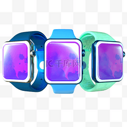 蓝色手表图片_科技智能手表信息未来通讯暖色穿