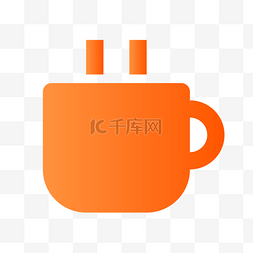 橙色的咖啡免抠图